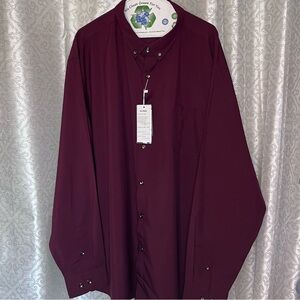 Jeopace burgundy button down Oxford shirt